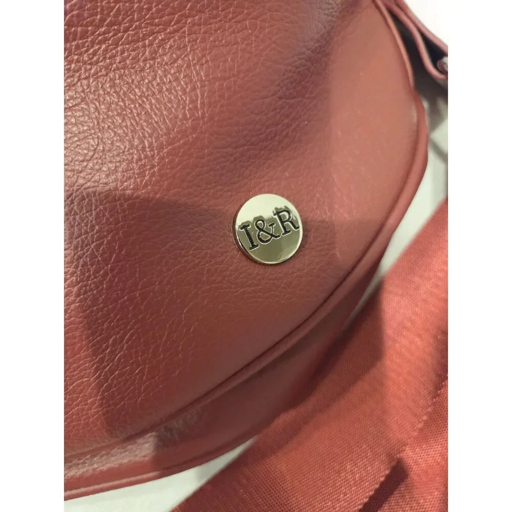 Iris & Rainbow Red Burgundy Vegan Leather Crossbody Bag Sling Bag